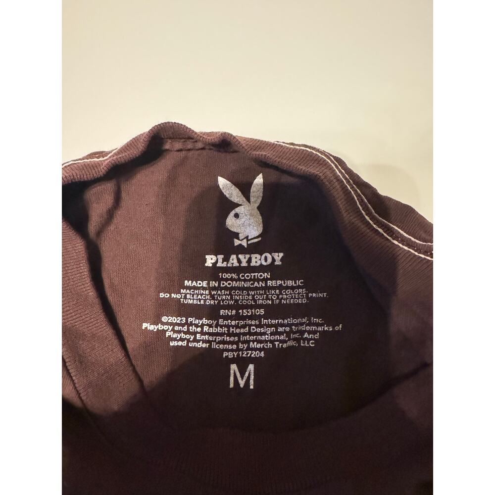 Nwot Fashion Nova Playboy Polaroid Brown Tee View 4